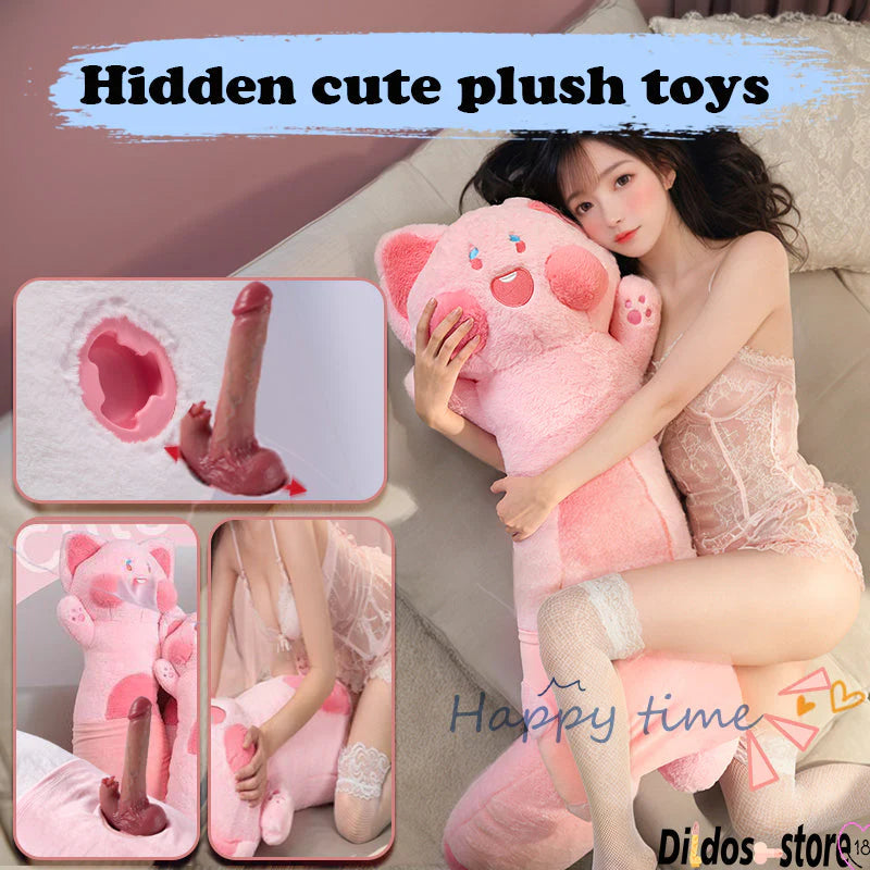 Pillow Hidden Plush Dildo Machine