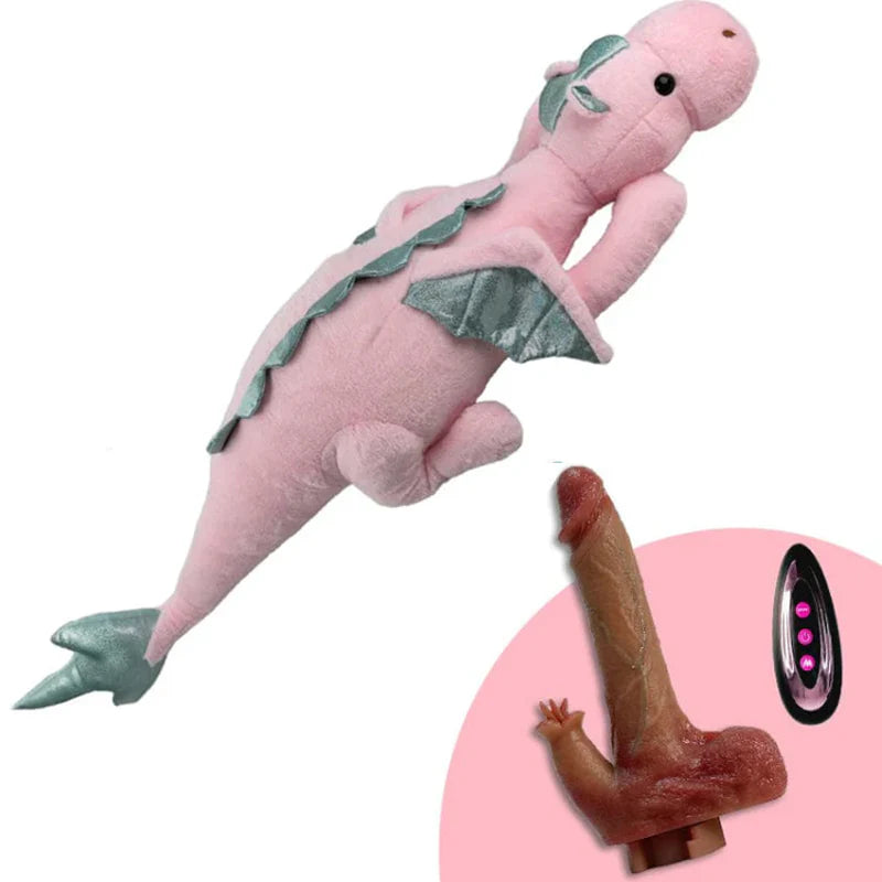 Pillow Hidden Plush Dildo Machine