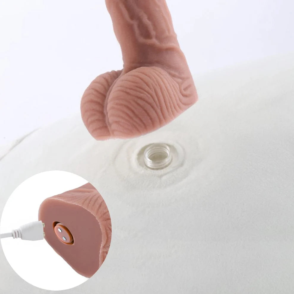 Pillow Hidden Plush Dildo Machine