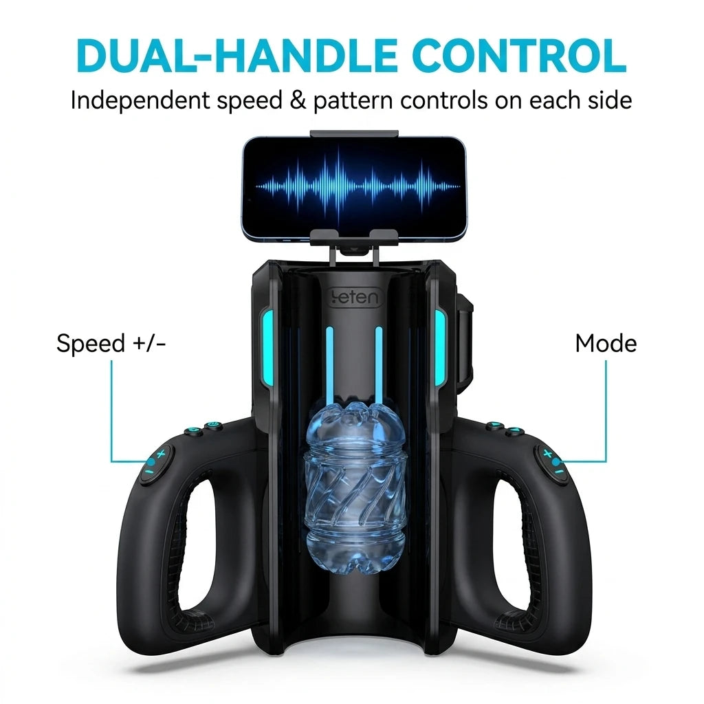 Dual-Handle Control with independent speed and pattern buttons