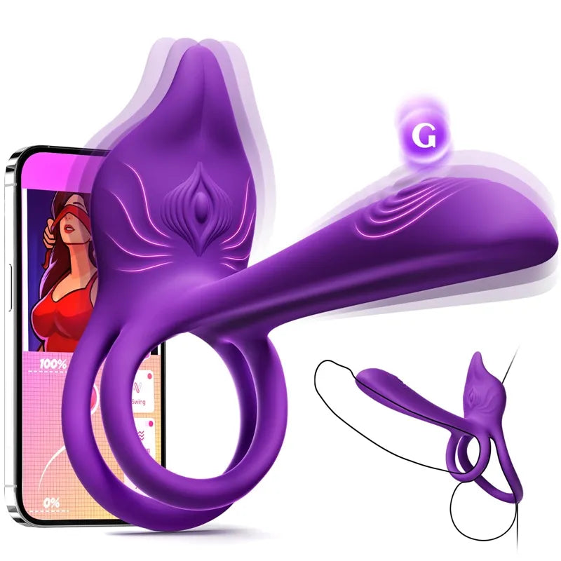 Smart Vibrating Ring – App-Controlled Pleasure for Couples