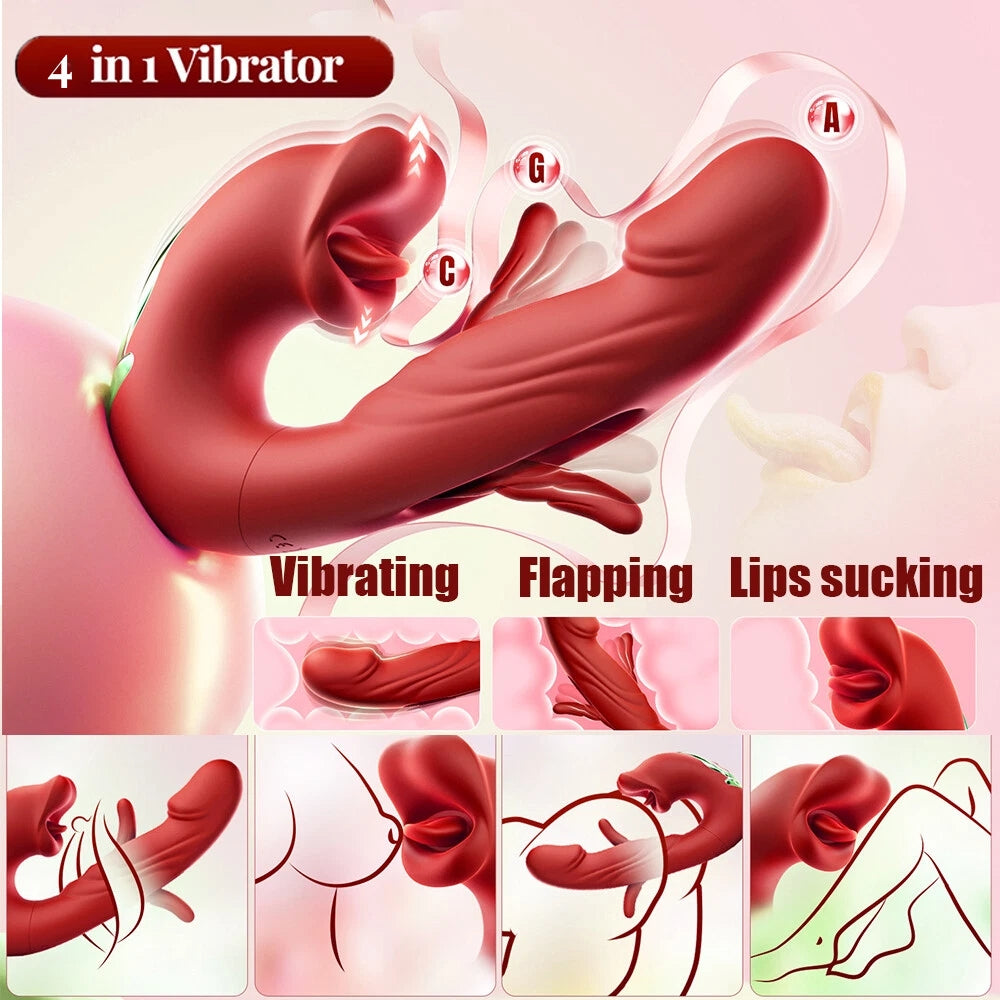 LETEN Luvora 4-in-1 — Flapping and Licking Vibrator with Triple-Point Stimulation