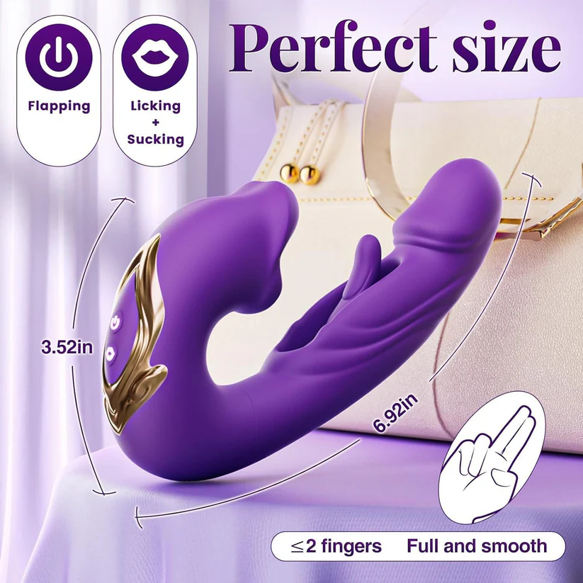 LETEN Luvora 4-in-1 — Flapping and Licking Vibrator with Triple-Point Stimulation