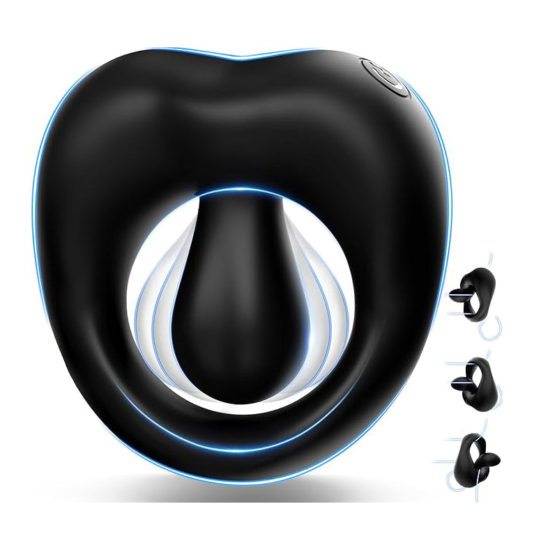 LETEN LipLock Ring — 2-in-1 Vibrating Cock Ring with 10-Mode Stimulation