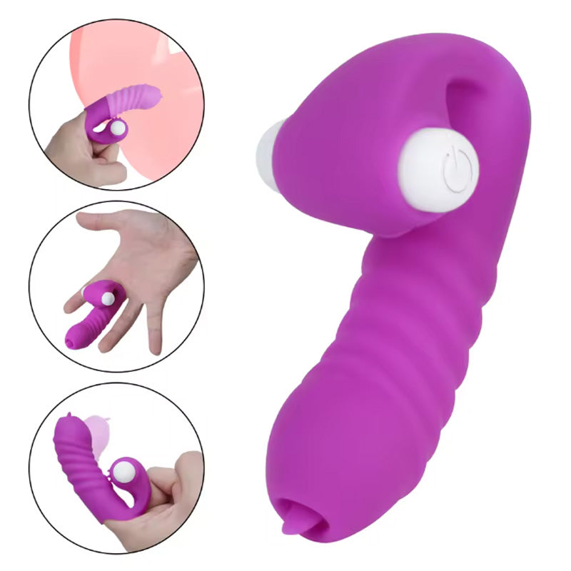 LETEN TongueTip — Tongue-Licking Vibrating Finger Sleeve for Dual Stimulation