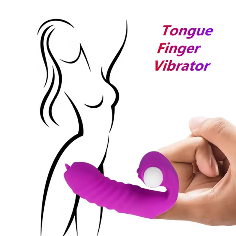 LETEN TongueTip — Tongue-Licking Vibrating Finger Sleeve for Dual Stimulation