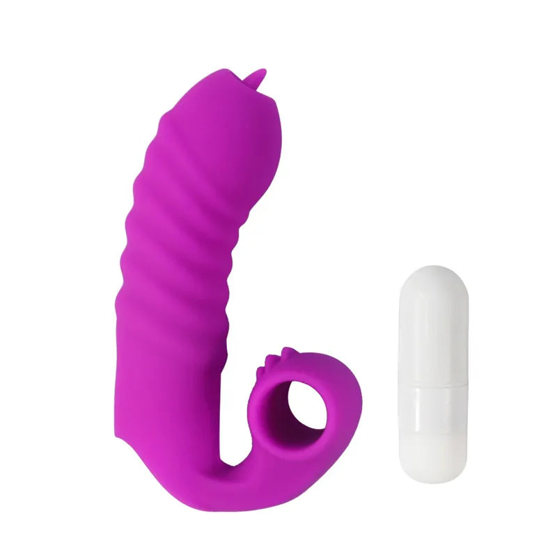 LETEN TongueTip — Tongue-Licking Vibrating Finger Sleeve for Dual Stimulation