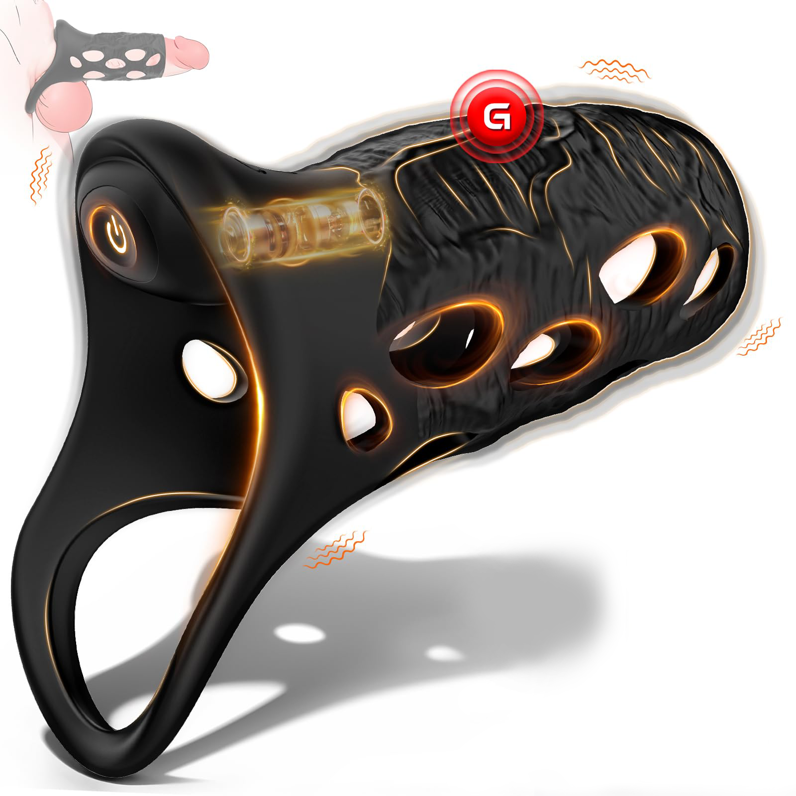 LETEN Black Dragon — App-Controlled Penis Sleeve with 10-Mode Deep Vibration