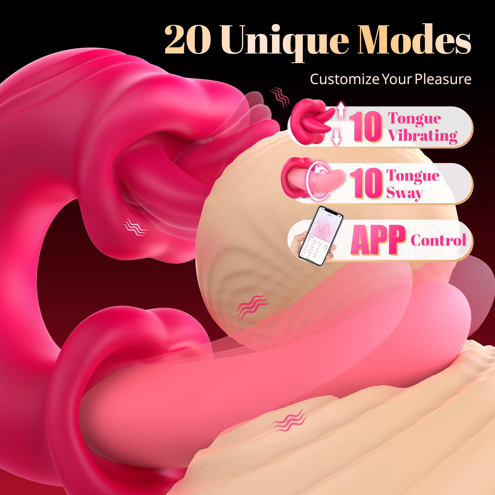 LETEN Scarlet Kiss — App-Controlled Dual Vibrator with G-Spot and Clitoral Stimulation