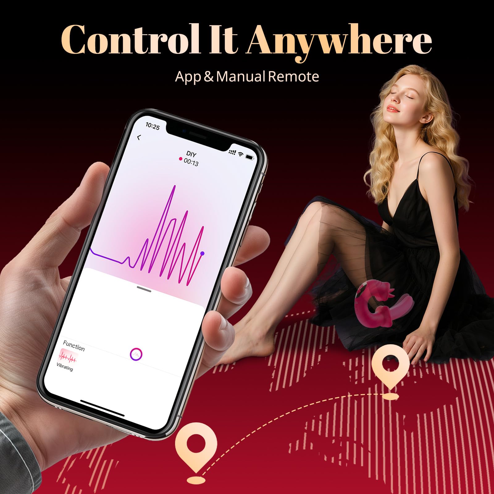 LETEN Scarlet Kiss — App-Controlled Dual Vibrator with G-Spot and Clitoral Stimulation