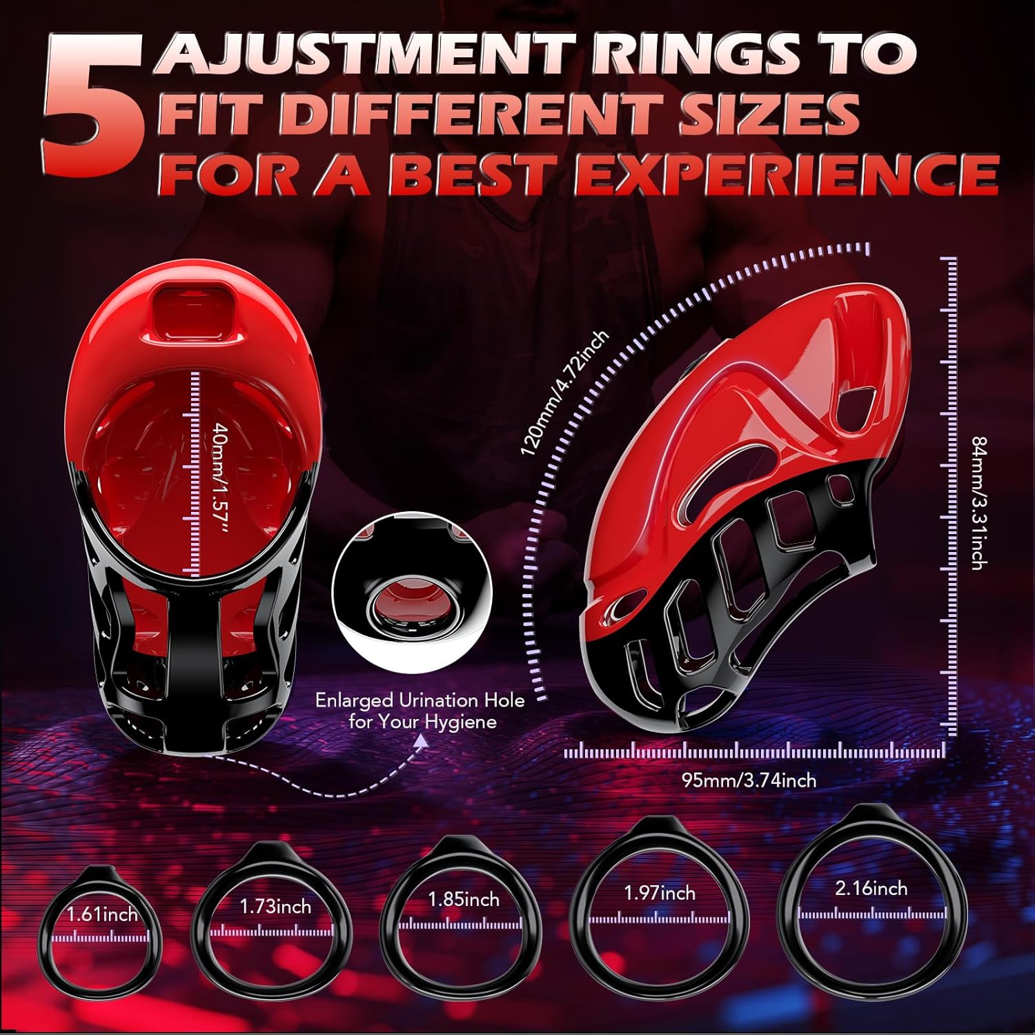 LETEN Ferrari Lock — App-Controlled Vibrating Chastity Cage with 10 Modes
