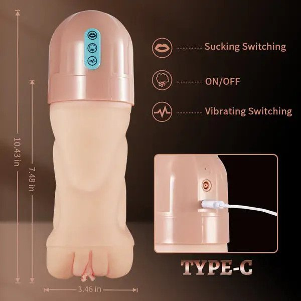 LETEN Beate Pro — Male Masturbator Cup with 5 Sucking and 10 Vibration Modes