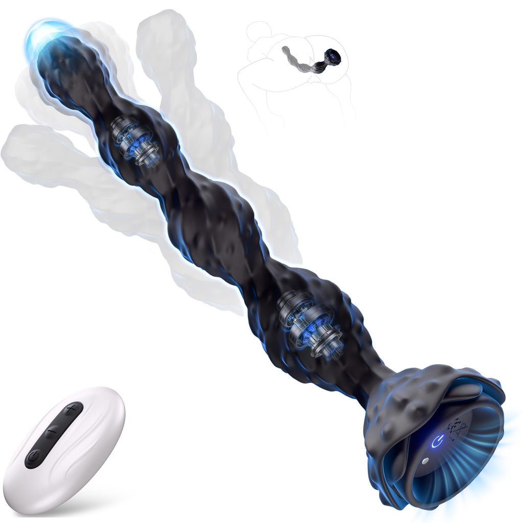 LETEN DeepStrike Beads — Graduated Anal Bead Vibrator with Remote Control and P-Spot Stimulation
