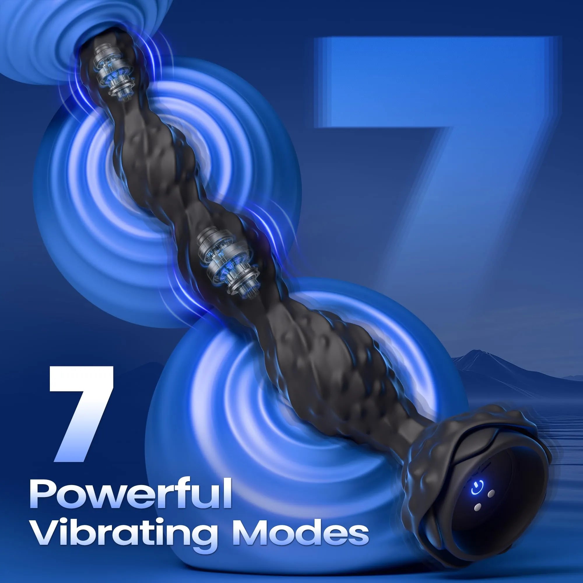 LETEN DeepStrike Beads — Graduated Anal Bead Vibrator with Remote Control and P-Spot Stimulation