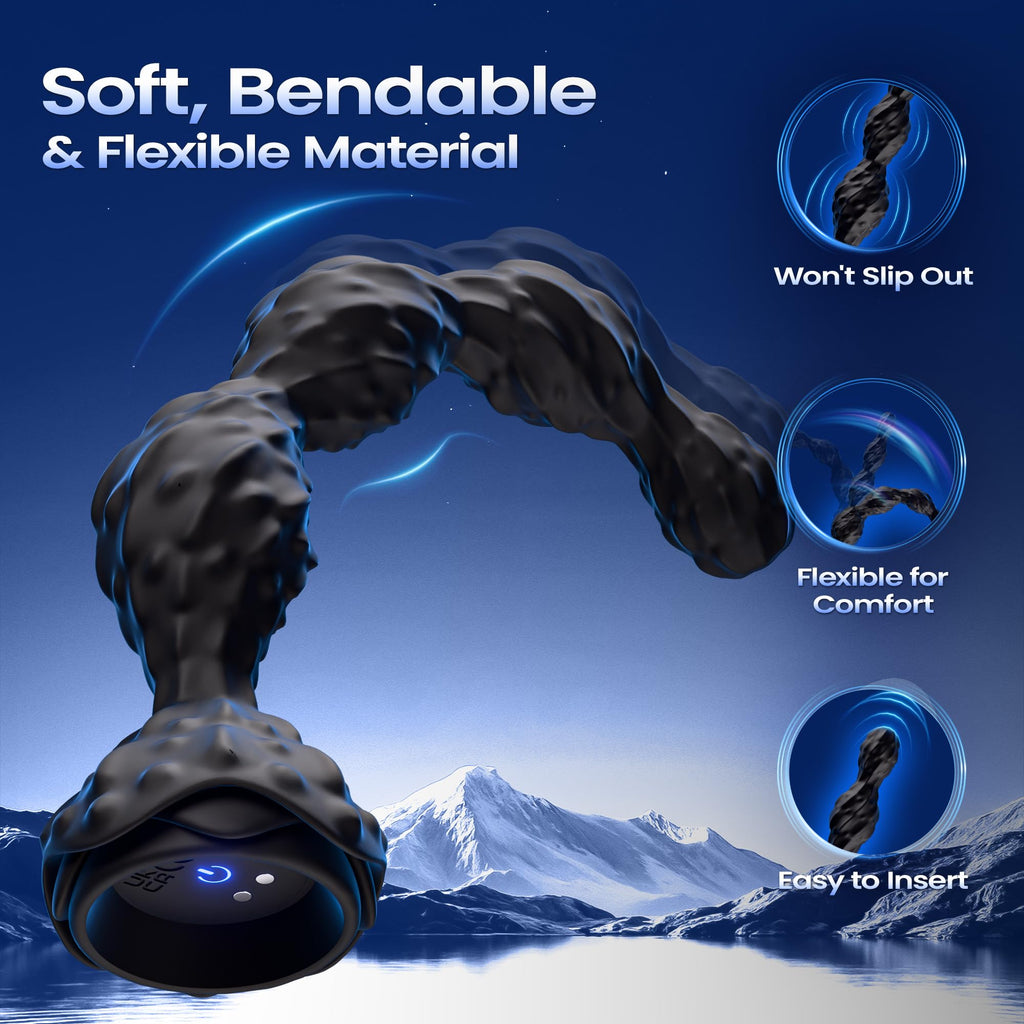LETEN DeepStrike Beads — Graduated Anal Bead Vibrator with Remote Control and P-Spot Stimulation