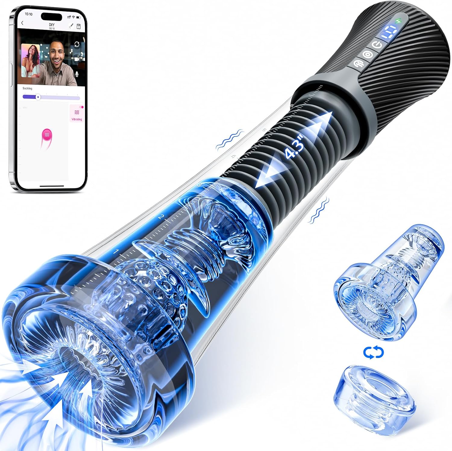 LETEN Sculptor Pro — Male Penis Pump and Masturbator with 9 Vibration and 5 Suction Modes