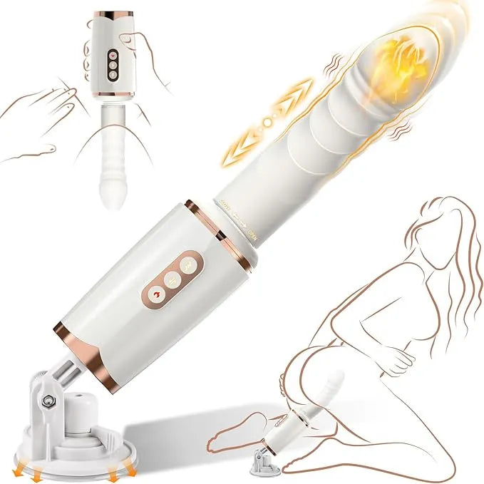 LETEN Auto Cannon — 5-in-1 Hands-Free Vibrator with 7 Vibration Modes and Heating