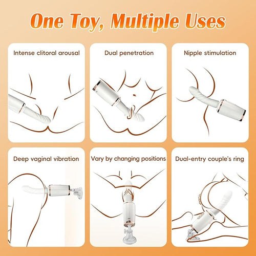 LETEN Auto Cannon — 5-in-1 Hands-Free Vibrator with 7 Vibration Modes and Heating