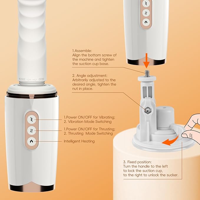 LETEN Auto Cannon — 5-in-1 Hands-Free Vibrator with 7 Vibration Modes and Heating