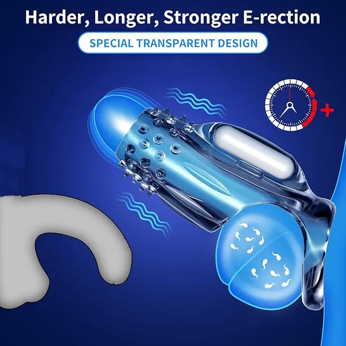 LETEN Crystal Fangs — 4-in-1 Couples Pleasure Set with Vibrating Ring and Dual Stimulation