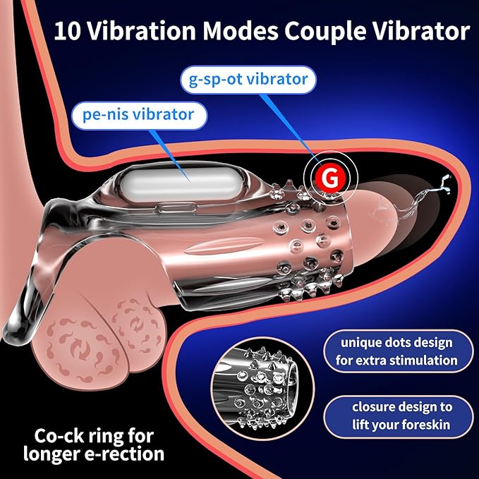 LETEN Crystal Fangs — 4-in-1 Couples Pleasure Set with Vibrating Ring and Dual Stimulation