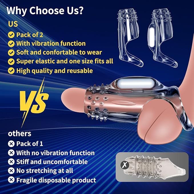 LETEN Crystal Fangs — 4-in-1 Couples Pleasure Set with Vibrating Ring and Dual Stimulation